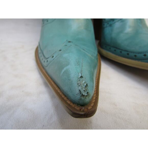 BCBG Womens Size 8 B Turqouise Leather 15" Knee High Fashion Boots - Picture 7 of 12